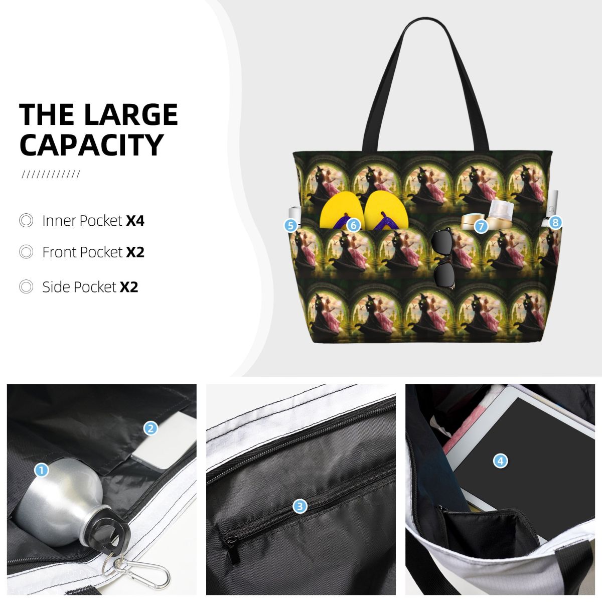 Wicked Musical Beach Tote Bag  - đánh giá và giá Yoga Fitness Music