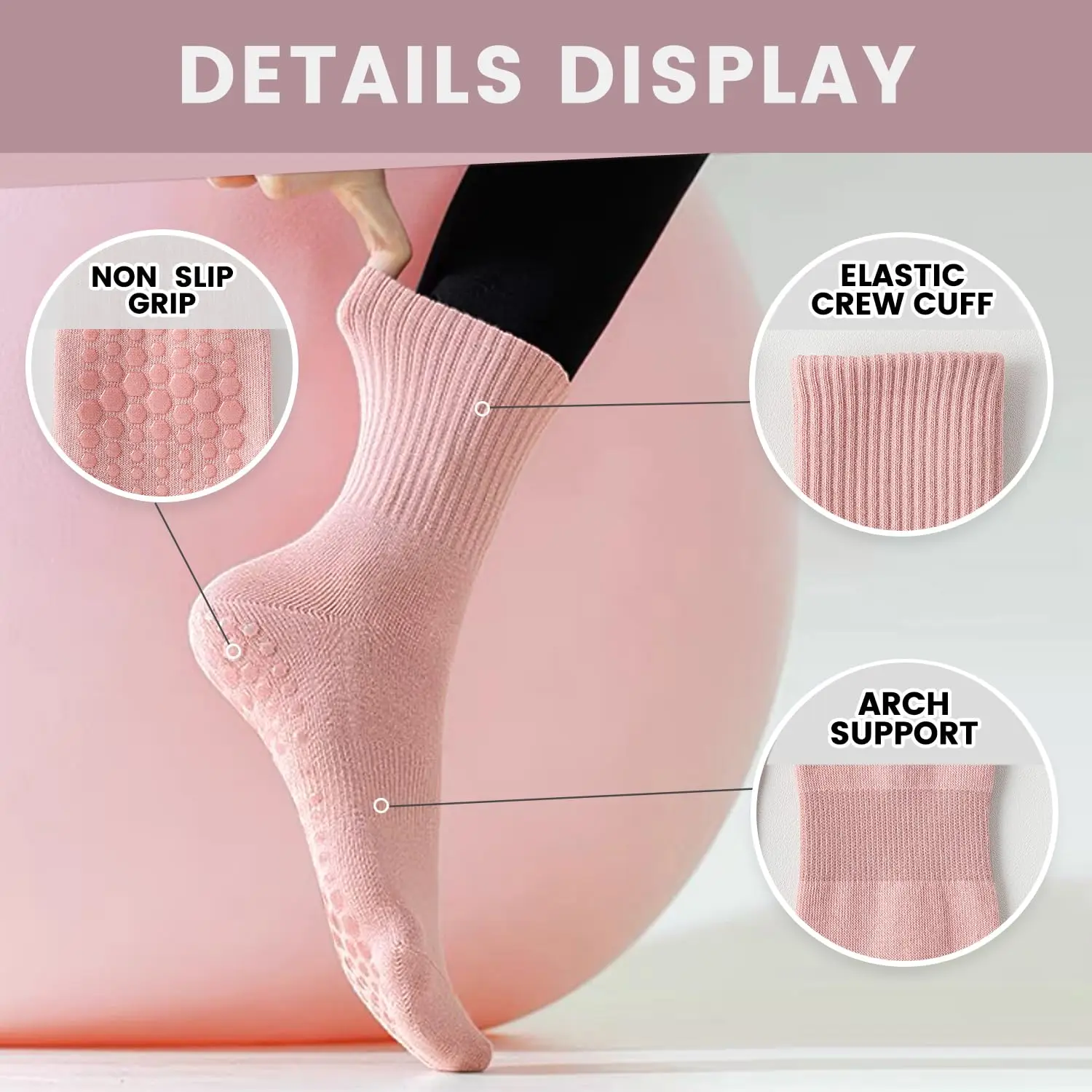 4 pairs of women's yoga socks, - đánh giá và giá Yoga & Fitness With Faye The Well Being Studio Abbots Langley