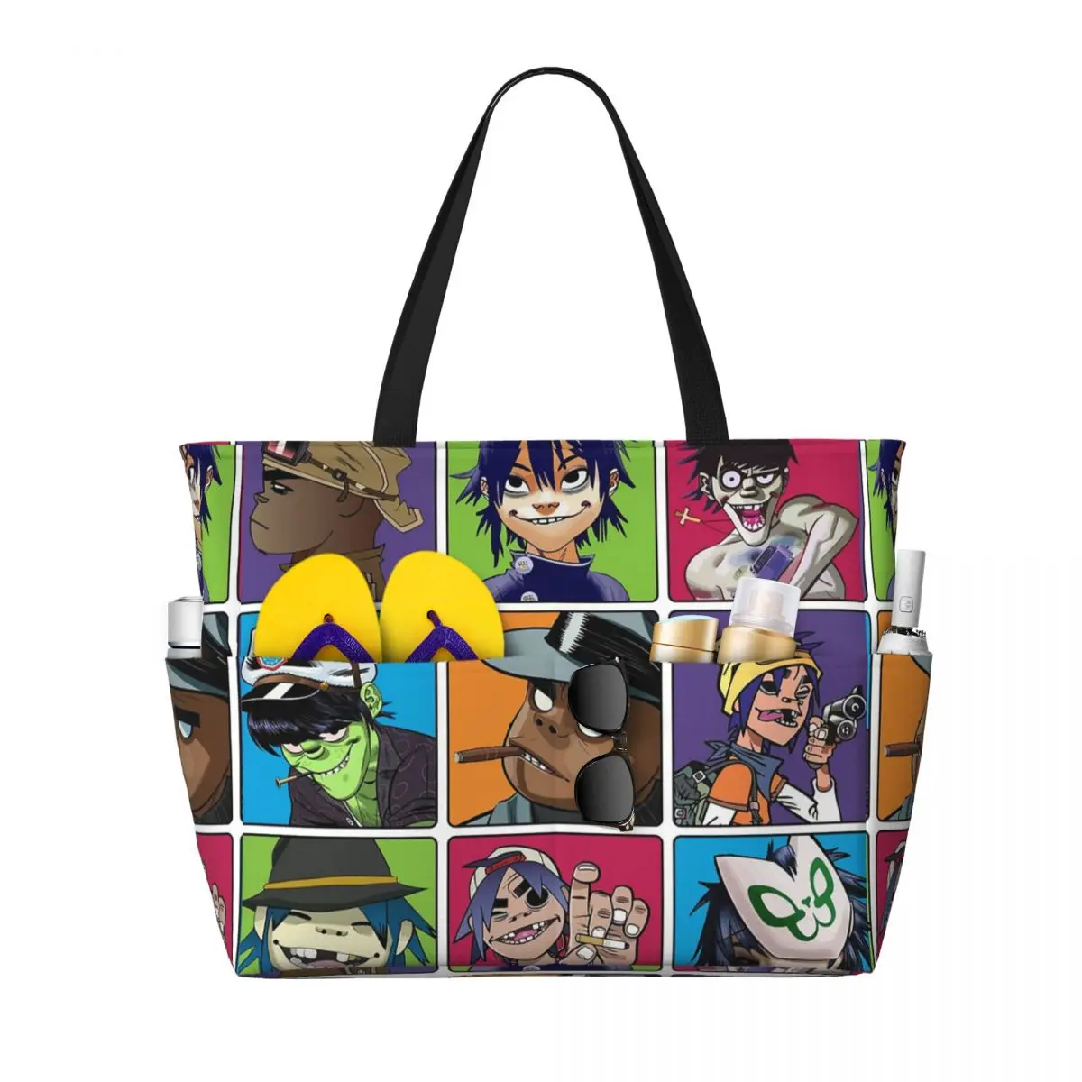 Music Band Gorillaz Beach Tote - đánh giá và giá Yoga Fitness Music